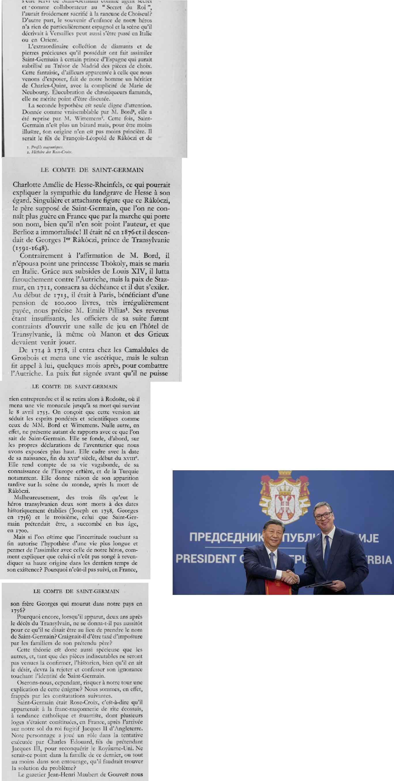 Les prsidents chinois et serbe